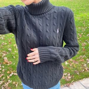 Polo Cable-knit Classic Turtleneck Sweater